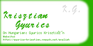 krisztian gyurics business card